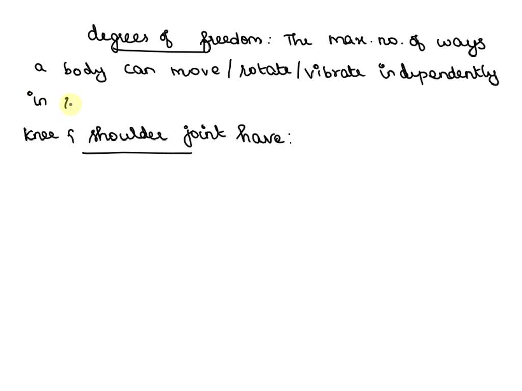 SOLVED '(a) How many degrees of freedom does (do the knee joint and