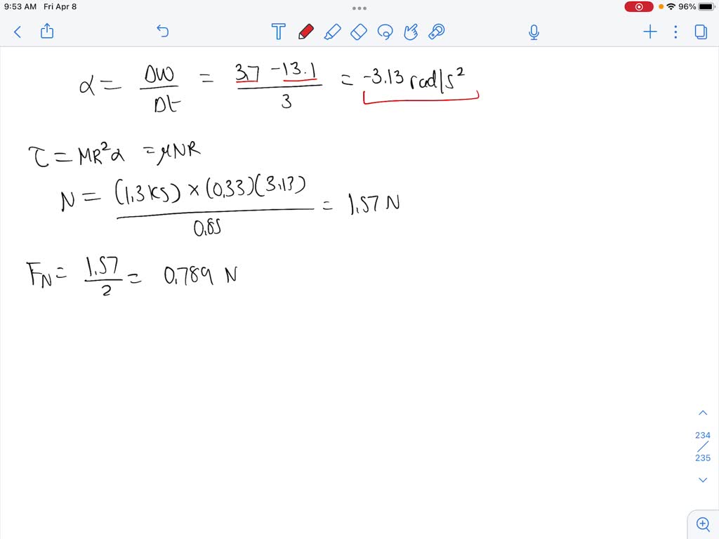 a stationary bicycle is raised off the ground A stationary bicycle is raised off the ground, and its front wheel (m=1.3  kg) is rotating at an angular velocity of 13.1 rad/s (see the drawing). The  front brake is then applied for 3.0 s, and the