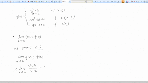 find-the-values-of-a-and-b-that-make-f-continuous-everywhere-2-4-if-x-2-fx-x-2-ax2-bx-1-if-2-x-3-4x-a-b-if-x-3-x-01178