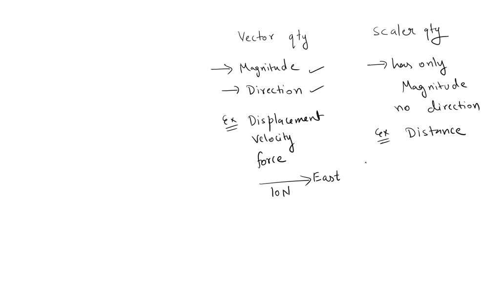 SOLVED Which of the following is TRUE for vector and scalar quantities