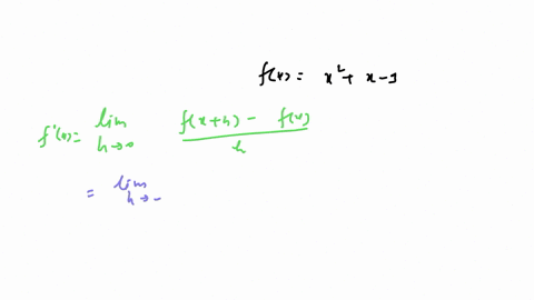 find-the-derivative-of-the-function-using-the-limit-process-fx-x2-x-9
