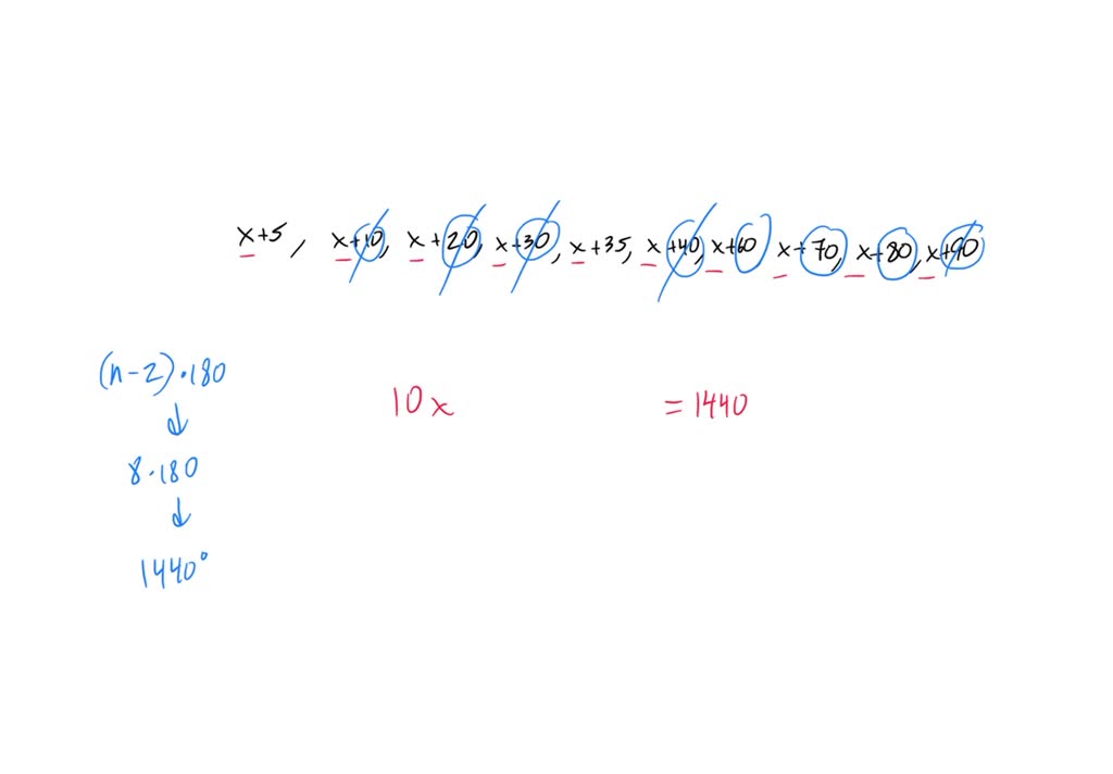 SOLVED Find the measure of each interior angle Decagon in which the