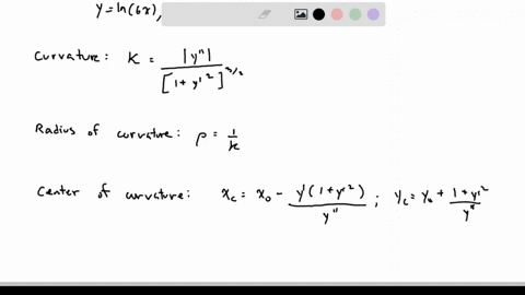 find-the-curvature-of-the-function-radius-center-of-curvature