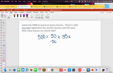 jeanie-has-500-to-spend-on-dance-lessons-theres-50-one-time-registration-fee-and-the-lessons-cost-35-each-how-many-lessons-can-jeanie-take-07692