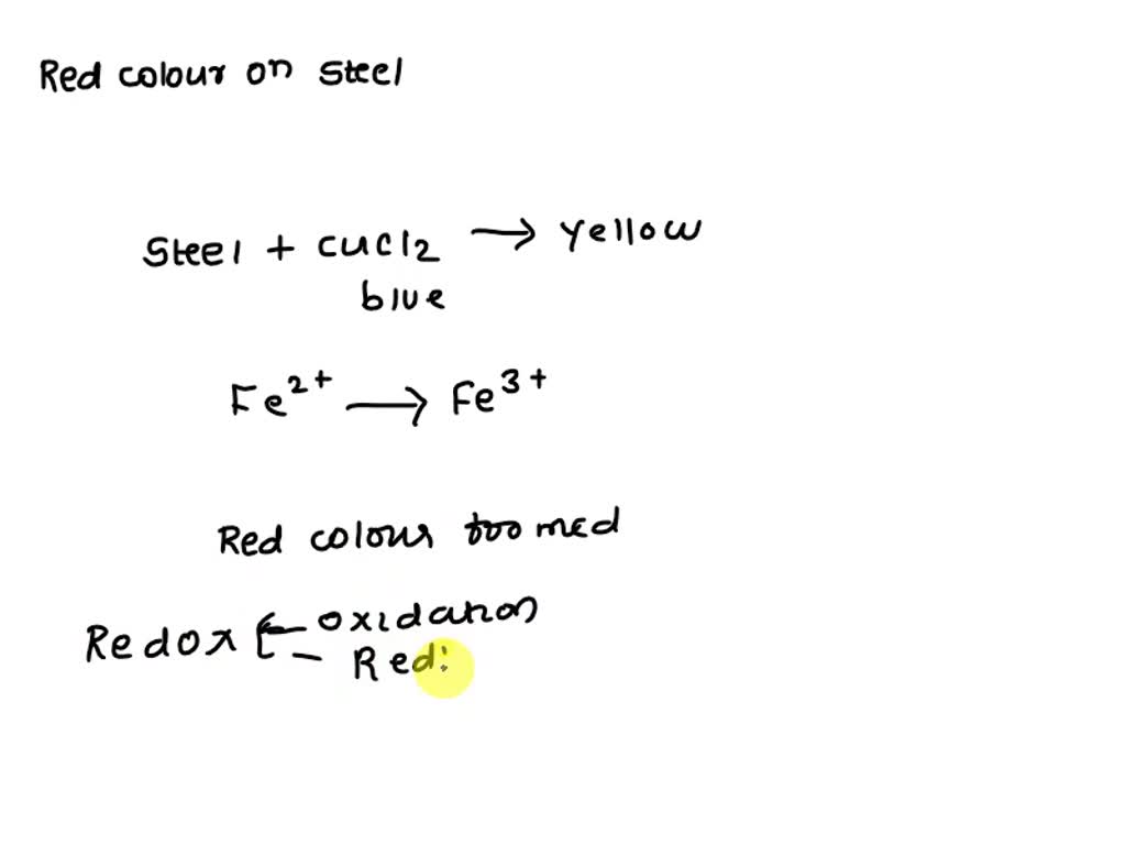 solved-when-steel-wool-was-added-to-a-blue-colored-cucl2-solution-the