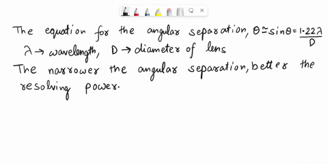 you-use-a-lens-of-diameter-d-and-light-of-wavelength-and-frequency-f-to-form-an-image-of-two-closely-spaced-and-distant-objects-which-of-the-following-will-increase-the-resolving-powera-use-36446