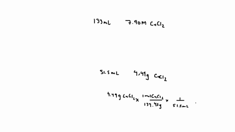 to-what-volume-should-you-dilute-133-ml-of-a-790-m-cucl2-solution-so-that-515-ml-of-the-diluted-solution-contains-449-g-cucl2-15902