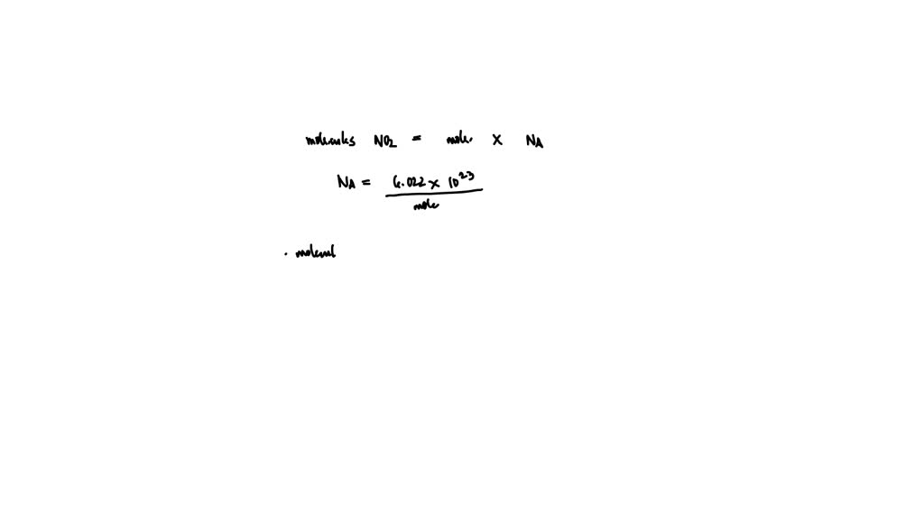 SOLVED How Many Molecules Of Nitrogen Dioxide NO2 Are In 1 Mole Of NO2 solved-how-many-molecules-of-nitrogen-dioxide-no2-are-in-1-mole-of-no2