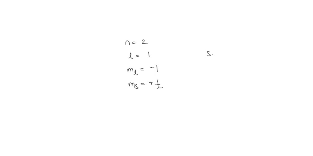 n 4 l 2 ml 1 orbital