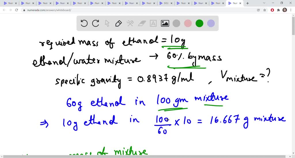 SOLVED: The specific gravity of ethanol (CH3CH2OH) is 0.791, whereas ...