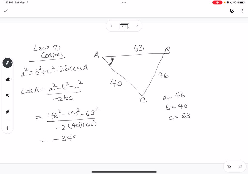SOLVED A bridge is supported by triangular braces. If the sides of