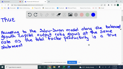 consider-the-solow-swan-model-along-a-balanced-growth-path-the-capitaloutput-ratio-grows-at-the-same-rate-as-total-factor-productivity-truefalse-remember-to-include-your-explanation-consider-the-solow