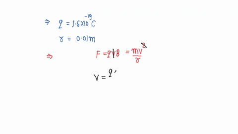 an-electron-has-a-circular-path-of-radius-001-m-in-a-perpendicular-magnetic-induction-10-3t-the-speed-of-the-electron-is-nearly