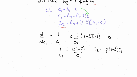 assume-now-that-robinson-lives-for-two-periods-so-that-his-utility-function-is-uleftc_1-c_2right-log-c_1beta-log-c_2-with-0beta-leq-1-output-in-period-one-and-two-is-a_1-and-a_2-respectively-a-storing