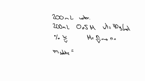 200-mathrmml-water-is-added-to-200-mathrmml-of-a-05-mathrmm-solution-of-a-drug-mathrmmol-wt40-mathrmgm-mathrmmol-express-the-final-concentration-as-percentage-10-w-v-01-wv-20-w-v-2-w-v-1-mathrmw-mathr