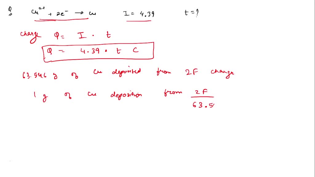 SOLVED Copper is electroplated from CuSO4. A constant current of 6.00