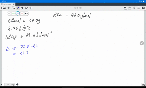 what-quantity-of-heat-in-kj-is-required-to-convert-500-g-of-ethanol-c2h5oh-at-230c-to-a-vapor-at-783c-its-boiling-point-specific-heat-capacity-of-ethanol-246-jg-c-hvap-393-kjmol-63662