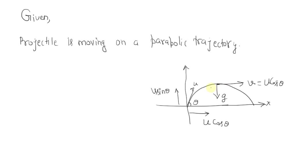 SOLVED: A Projectile Follows A Parabolic Trajectory (moving Both ...