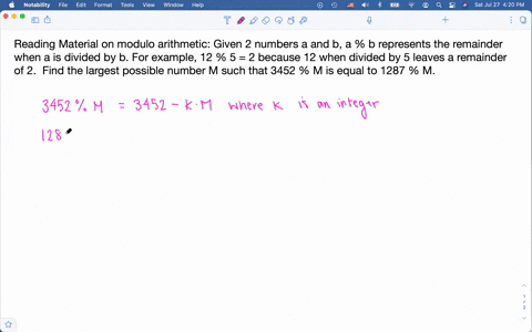 reading-material-on-modulo-arithmetic-given-2-numbers-a-and-b-a-b-represents-the-remainder-when-a-is-divided-by-b-for-example-12-5-2-because-12-when-divided-by-5-leaves-a-remainder-of-2-foll-83284