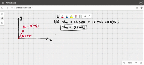 at-t0-a-ball-is-thrown-with-an-initial-velocity-of-magnitude-15ms-1-at-75-to-the-horizontal-upwards-a-calculate-the-magnitudes-of-the-vertical-and-horizontal-components-of-its-initial-veloci-16886