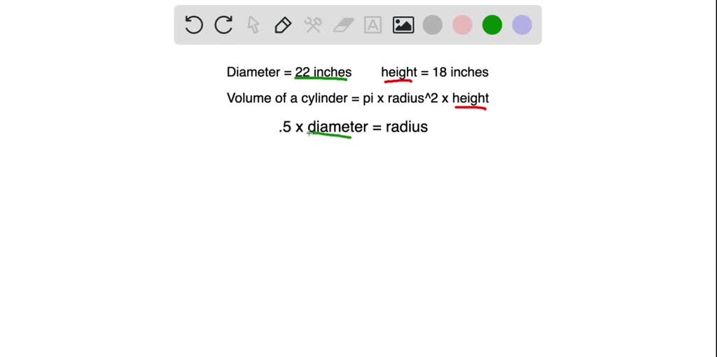 SOLVED standard size bass drum has a diameter of 22 inches and it 18 inches deep find the