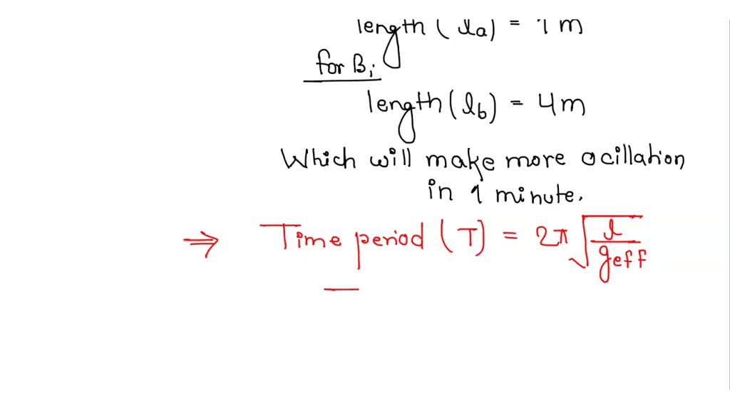 SOLVED: Two Simple Pendulums A And B Have Length 1·0m And 4·0 M ...