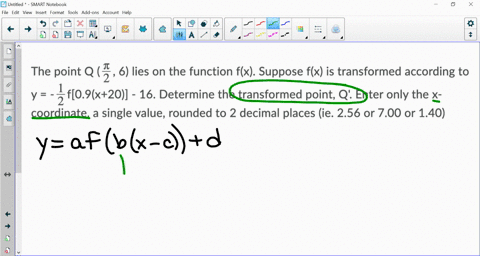 the-point-q-2-6-lies-on-the-function-fx-suppose-fx-is-transformed-according-to-y-12f09x20-16-determine-the-transformed-point-q-enter-only-the-x-coordinate-a-single-value-rounded-to-2-decimal-places-ie