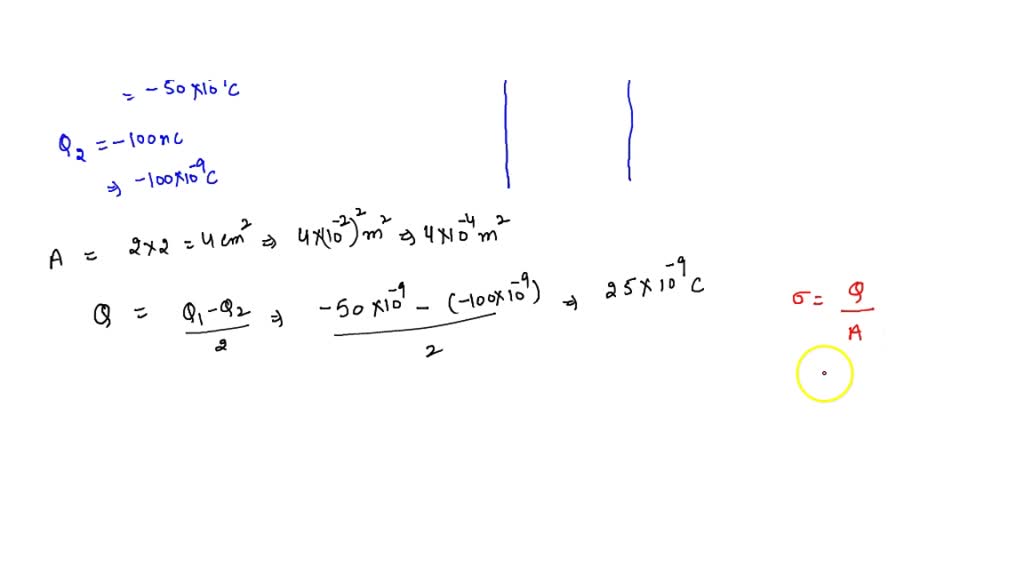 The diagram below shows an edge view of three charged metal electrodes