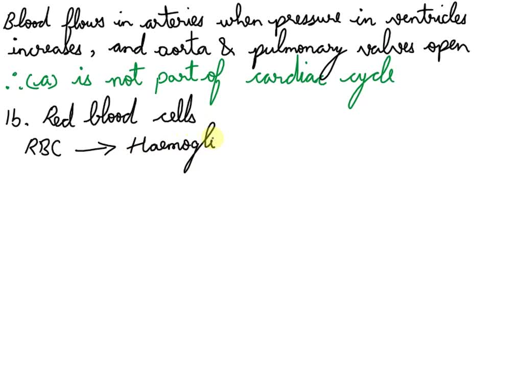 SOLVED 1a. Which of the following are stages of the cardiac cycle