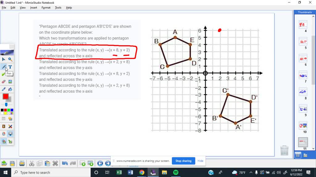 Pentagon Abcde Is Dilated According To The Rule