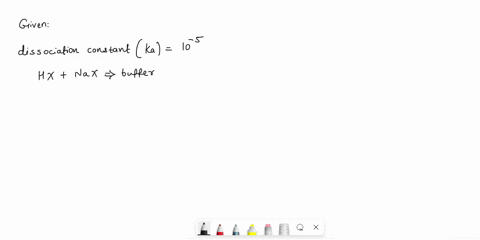 the-dissociation-constant-of-a-weak-acid-mathrmhx-is-10-5-the-buffer-mathrmhxmathrmnax-can-be-best-u-84027
