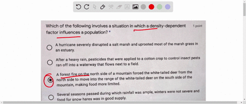 which-of-the-following-involves-a-situation-in-which-a-density-dependent-factor-influences-a-population-point-a-hurricane-severely-disrupted-a-salt-marsh-and-uprooted-most-of-the-marsh-grass-87439