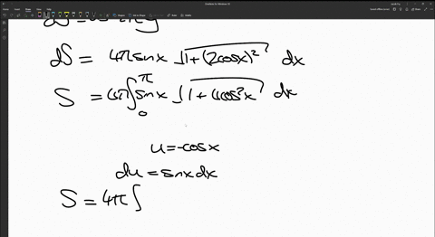 compute-the-surface-area-of-revolution-about-the-x-axis-over-the-interval-0-x-for-y-2sinx-use-symbolic-notation-and-fractions-where-needed-43687