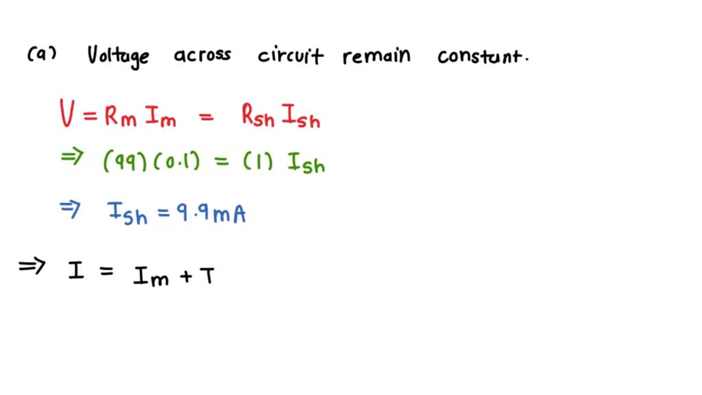 An ammeter has a PMMC instrument with a coil resistance of Rm = 99.02