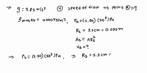 water-flows-through-pipe-shown-in-the-figure_-tne-pressure-at-points-and-respectively-is-90-105-pa-and-120-j0-310-cm-and-110-cm-if-the-vertical-distance-between-points-and-is-275-m-determine-25544