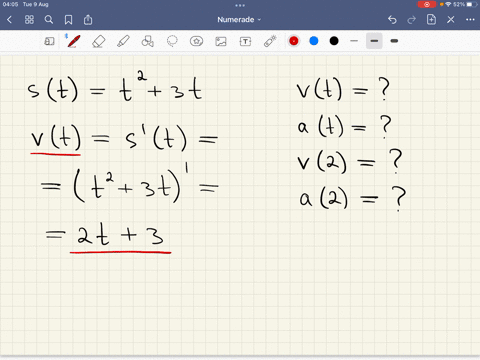 given-st-3t-where-st-is-in-feet-and-t-is-in-seconds-find-each-of-the-following-a-vt-b-at-c-the-velocity-and-acceleration-when-t-2-sec-a-vt-b-at-c-when-t-2-sec-the-velocity-is-simplify-your-a-95474
