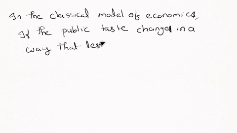 suppose-that-the-publics-taste-changes-in-such-a-way-that-leisure-comes-to-be-more-desirable-than-commodities-how-would-you-expect-such-a-change-to-affect-output-employmentand-the-real-wage-in-the-cla