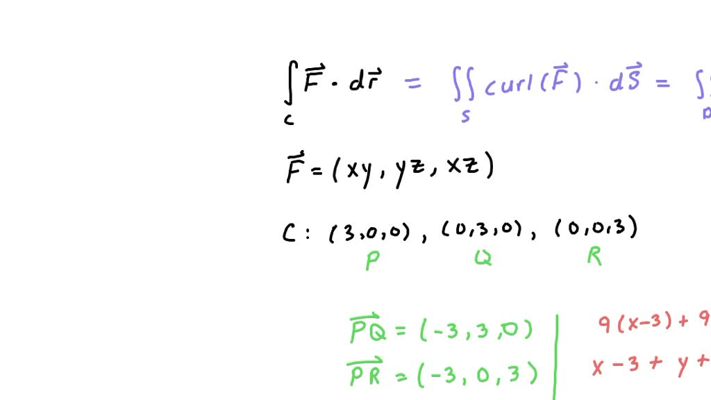 Solved Use Stokes Theorem To Evaluate ∫cf⃗·dr⃗ For F⃗ X Y Z Where