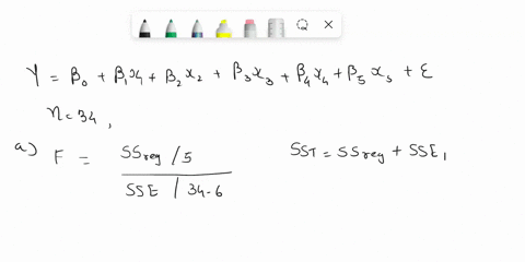 3-suppose-a-model-ybo-bx1-82x2-b3-x3-84x4-bsxs-was-fit-to-n-34-data-points-the-following-results-were-obtained-summary-wt-y-xl-x2-x3-x4-x5-srsquared-1-0-40107-summary-e-z-i-wt-x4-x5-ssigma-1-67994