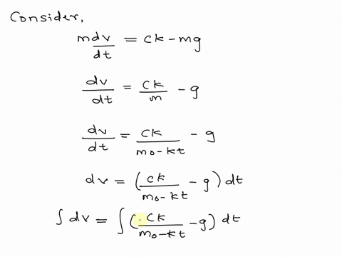 a-rocket-fired-upward-from-rest-at-time-t0-has-an-initial-mass-of-m_0-including-its-fuel-assuming-6-49467