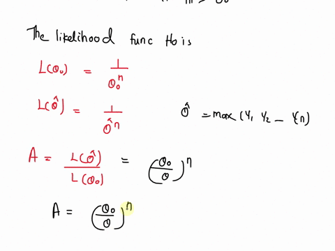 6318-let-y1-y2-yn-be-the-order-statistics-of-a-random-sample-from-a-uniform-distribution-on-0-where-0ashow-that-for-testing-h0-0-against-h1-0-is-yn0n-yn-0-and-0-if-yn-0-b-when-h0-is-true-sho-39771