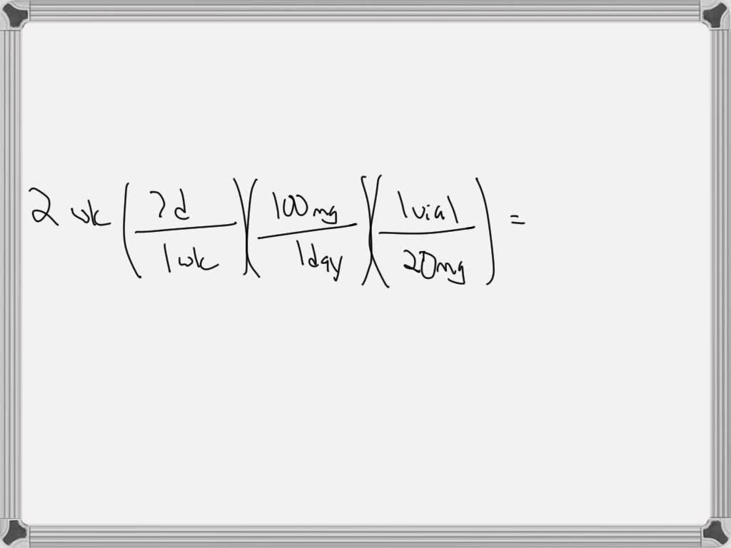 A patient is prescribed 100mg/day of antibiotic for 2 weeks. The