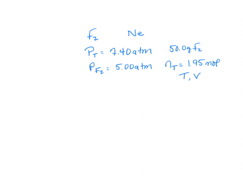 a-container-filled-with-a-mixture-fluorine-gas-and-neon-gas-exerts-a-total-pressure-of-740-atm-there-are-500-g-of-fluorine-gas-f2-in-the-container-which-exerts-a-pressure-of-500-atm-there-are-a-total