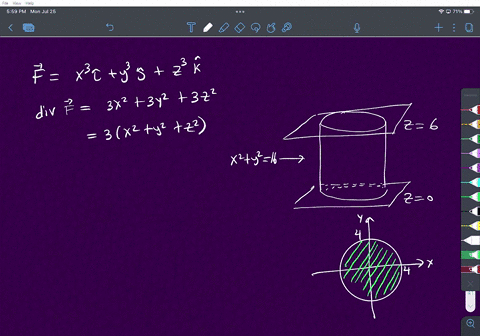 1-point-use-the-divergence-theorem-to-calculate-the-flux-of-the-vector-field-flxyz-xiyj-zk-out-of-the-closed-outward-oriented-surface-s-bounding-the-solid-x2-y2-16-0-z-6-il-f-da-s-49756