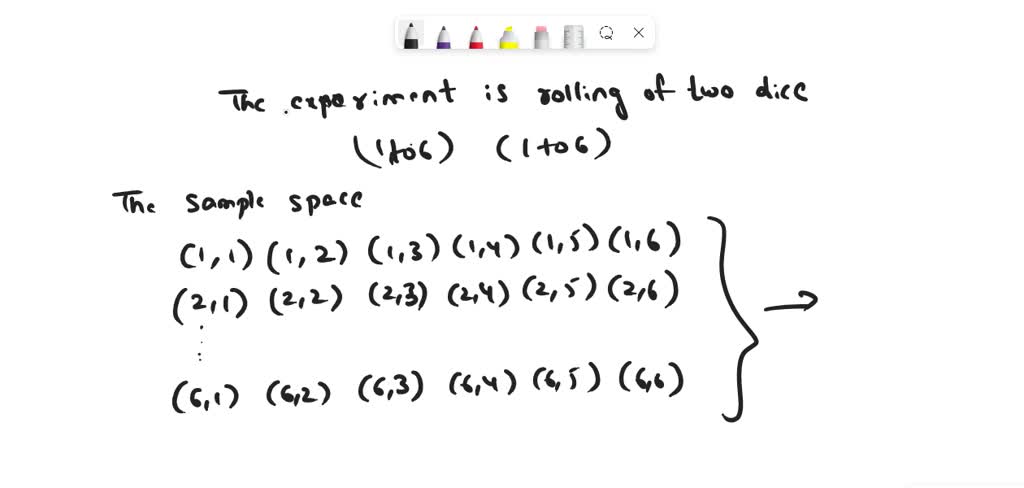 SOLVED: Consider the experiment of rolling a pair of dice. Suppose that ...
