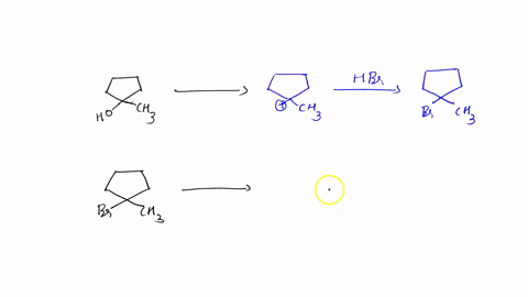 choose-the-correct-final-organic-product-for-the-following-reactions-1-methylcyclopentanol-reacts-with-a-hbr-b-ch3o-c-h2o-h2so4-e-hzcro4-1alcohol-0-2-carbonyl-compound-o3alkane-04alkene-80547