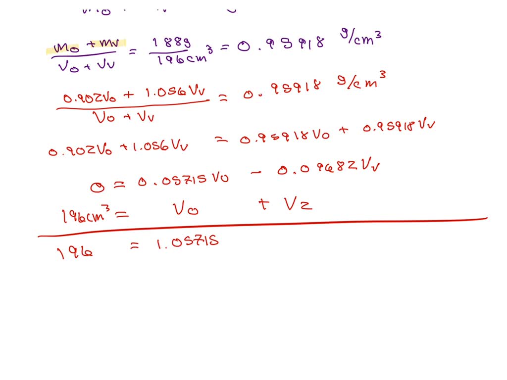 SOLVED A sample of vinaigrette salad dressing has a total mass of 188
