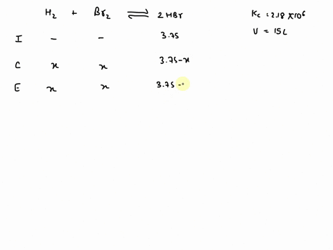 the-equilibrium-constant-for-the-synthesis-of-hbrg0-from-hydrogen-and-bromine-gas-is-21810-exponent-6-at-730-degrees-celciusif-375-mol-of-hbrg-is-put-into-a-15l-reaction-vesselcalculate-the-62528