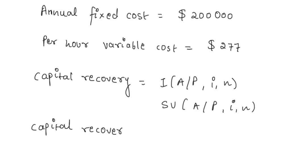 A corporate jet costs 1,350,000 and will incur200,000 per year in fixed
