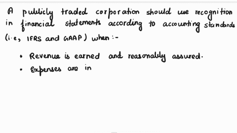 when-is-it-an-appropriate-accounting-practice-for-a-publicly-traded-corporation-to-use-recognition-in-financial-statements-49217